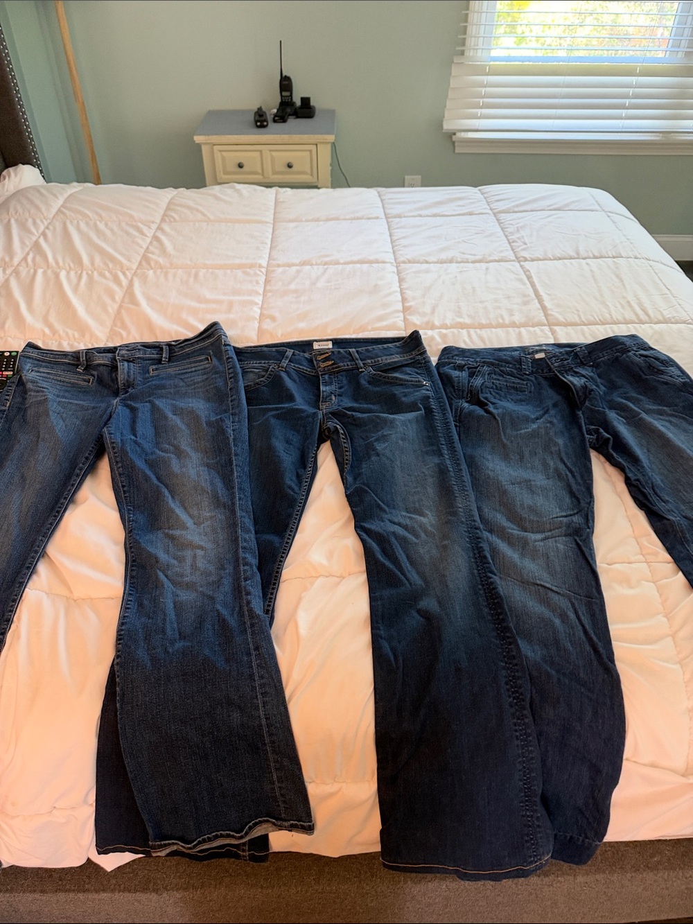 2 pairs loft 1 hudson boot leg jeans all sz 12